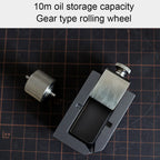 Leather Edge Dye Applicator Box with Adjustable Roller and Oil Recovery Groove for Leathercraft
