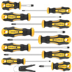Heavy Duty Precision Screwdriver Set with Magnetic Bit Holder and Portable Carry Case