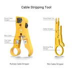 Heavy Duty RJ45 Ethernet Crimping Tool Kit with Cable Tester, Stripper and Carry Case