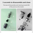 Portable Mini Slow Juicer Compact Fruit and Vegetable Juice Extractor with Residue Separation