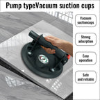 Industrial 20cm Vacuum Suction Cup with Pressure Gauge Manual Lifting Tool for Glass and Stone