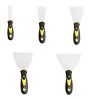 Heavy Duty Stainless Steel Drywall Taping Knife Set 5 Piece Flexible Blade Wall Repair Finishing Tools