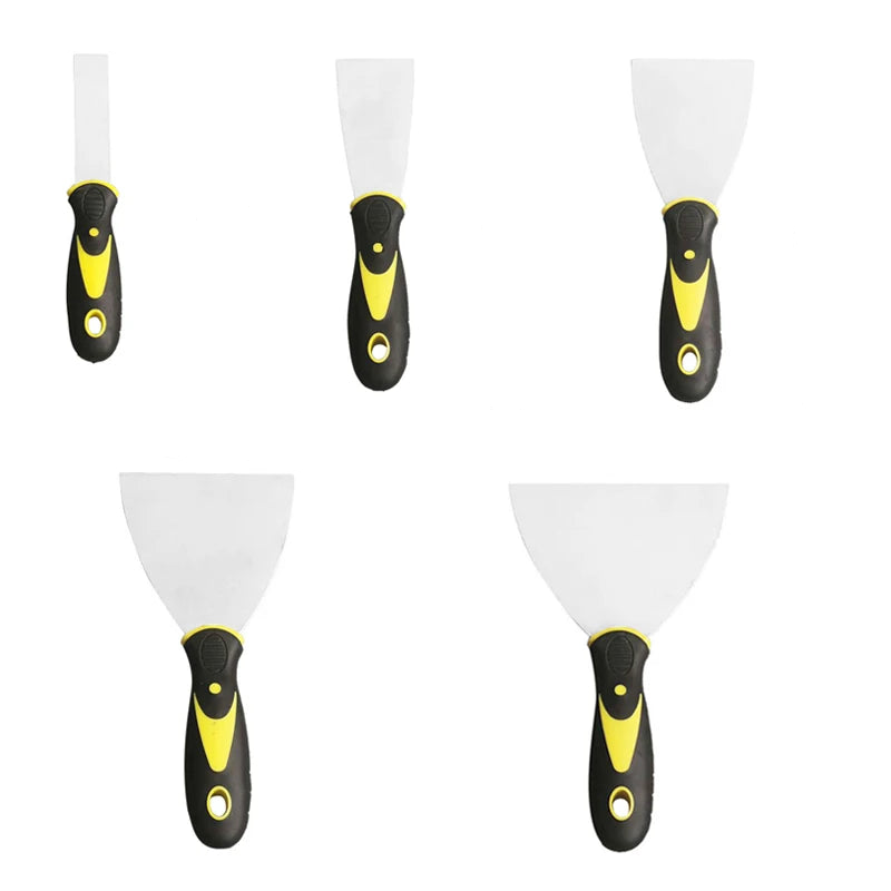 Heavy Duty Stainless Steel Drywall Taping Knife Set 5 Piece Flexible Blade Wall Repair Finishing Tools
