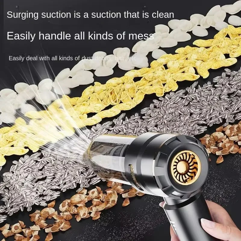 Mini Car Vacuum Cleaner Strong Suction Cordless Powerful Wireless Car Cleaner Handheld Portable Vacuum Cleaner for Car