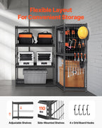Heavy Duty 4 Tier Storage Shelves Adjustable Metal Garage Rack 2400lbs Capacity