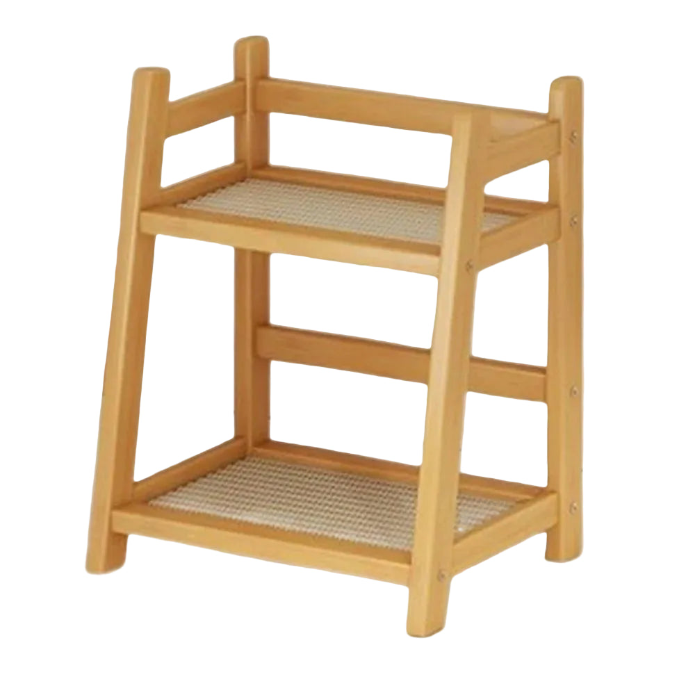 2 Tier Bamboo Spice Rack Kitchen Counter Storage Shelf Coffee Bar Organizer