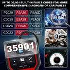 Portable OBD2 Code Reader with Live Data Display USB Powered Car Diagnostic Tool