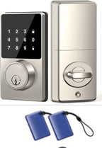 Electronic Door Lock with Touchscreen Keypad 50 User Codes Auto Lock and Mechanical Keys