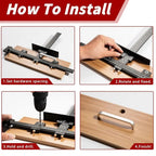 Adjustable Cabinet Hardware Jig Drill Guide 40cm Aluminium Locator for Handles Knobs and Drawers