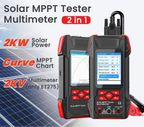 Rechargeable Solar Panel Tester with 3.2 Inch Display and MPPT Curve Analysis for Photovoltaic System Testing
