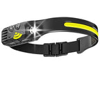 USB Rechargeable LED COB Sensor Headlamp White Light Head Torch Work Lamp Outdoor Waterproof Camping Fishing Lantern Headlight