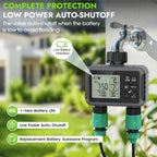 Smart 2-Zone Garden Hose Water Timer with Programmable Schedule and Rain Delay for Yard Irrigation