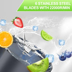 Portable USB Rechargeable Smoothie Blender 700ml Personal Juicer Cup with 6000mAh Battery