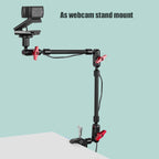 Adjustable Camera Magic Arm with Desk Clamp and Phone Holder 81cm Aluminum Mount for Cameras and Webcams