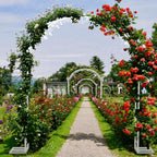 Metal Wedding Arch Backdrop Stand 220 x 30 x 240cm White Garden Trellis Frame for Events and Decorations