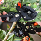 Garden Grafting Pruner Tool Set 2-in-1 Branch Cutter with Tape Replacement Blades and Rubber Bands