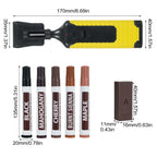 Wood Floor Repair Kit with Wax Applicator Markers and 11 Wax Blocks for Laminate and Hardwood Repair