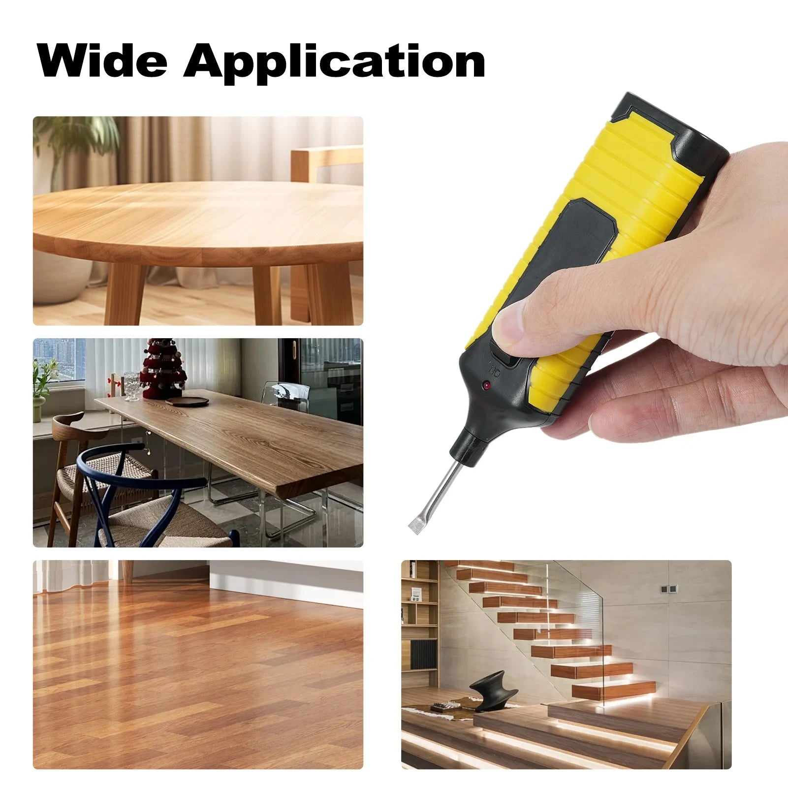 Wood Floor Repair Kit with Wax Applicator Markers and 11 Wax Blocks for Laminate and Hardwood Repair