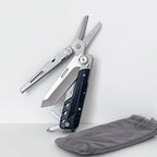 6-in-1 Stainless Steel Multi Tool with Scissors Screwdrivers and Folding Utility Blade Portable Pocket Tool