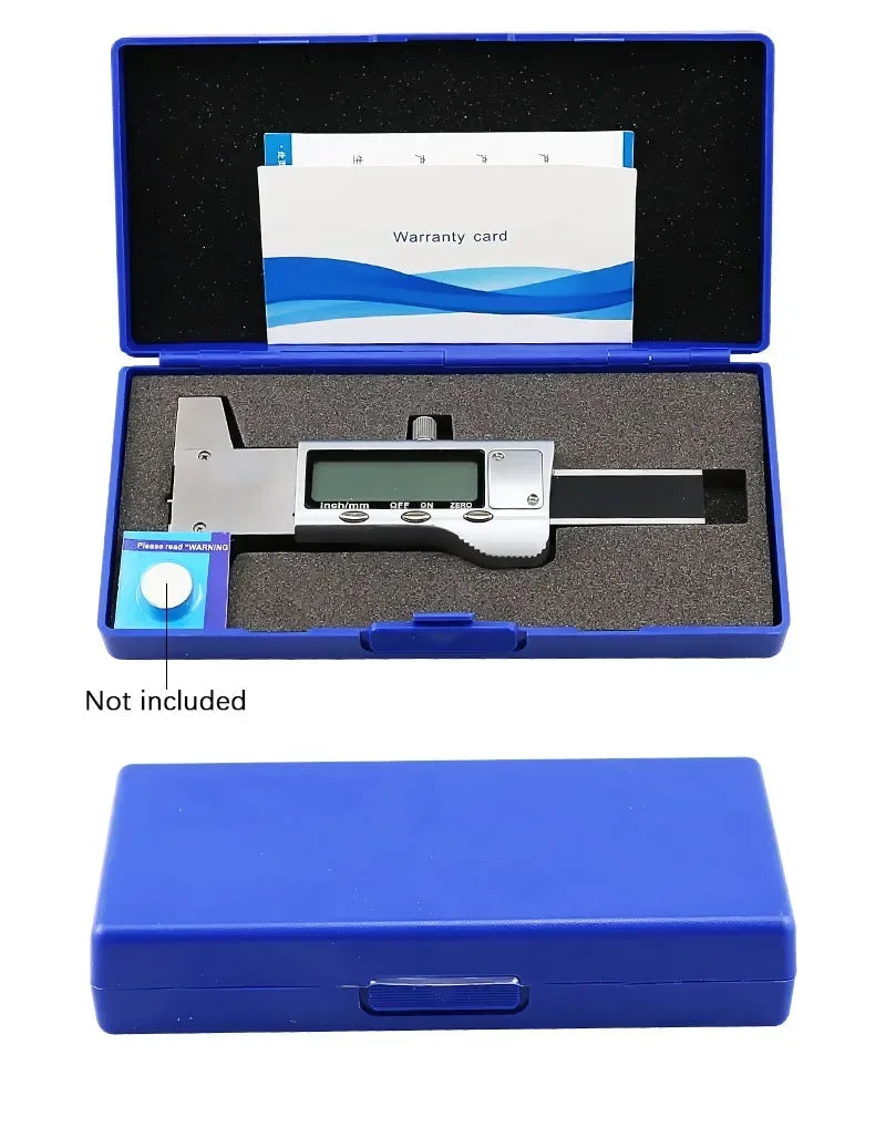 Digital Tyre Tread Depth Gauge 0-25mm LCD Stainless Steel Measuring Tool for Vehicle Maintenance