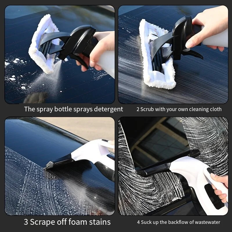 Portable Cordless Window Vacuum Cleaner Rechargeable Glass Cleaning Tool
