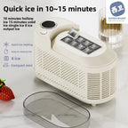 Portable Countertop Ice Maker Machine 120W Fast Freezing 8 Cubes Per Cycle for Home Office Camping
