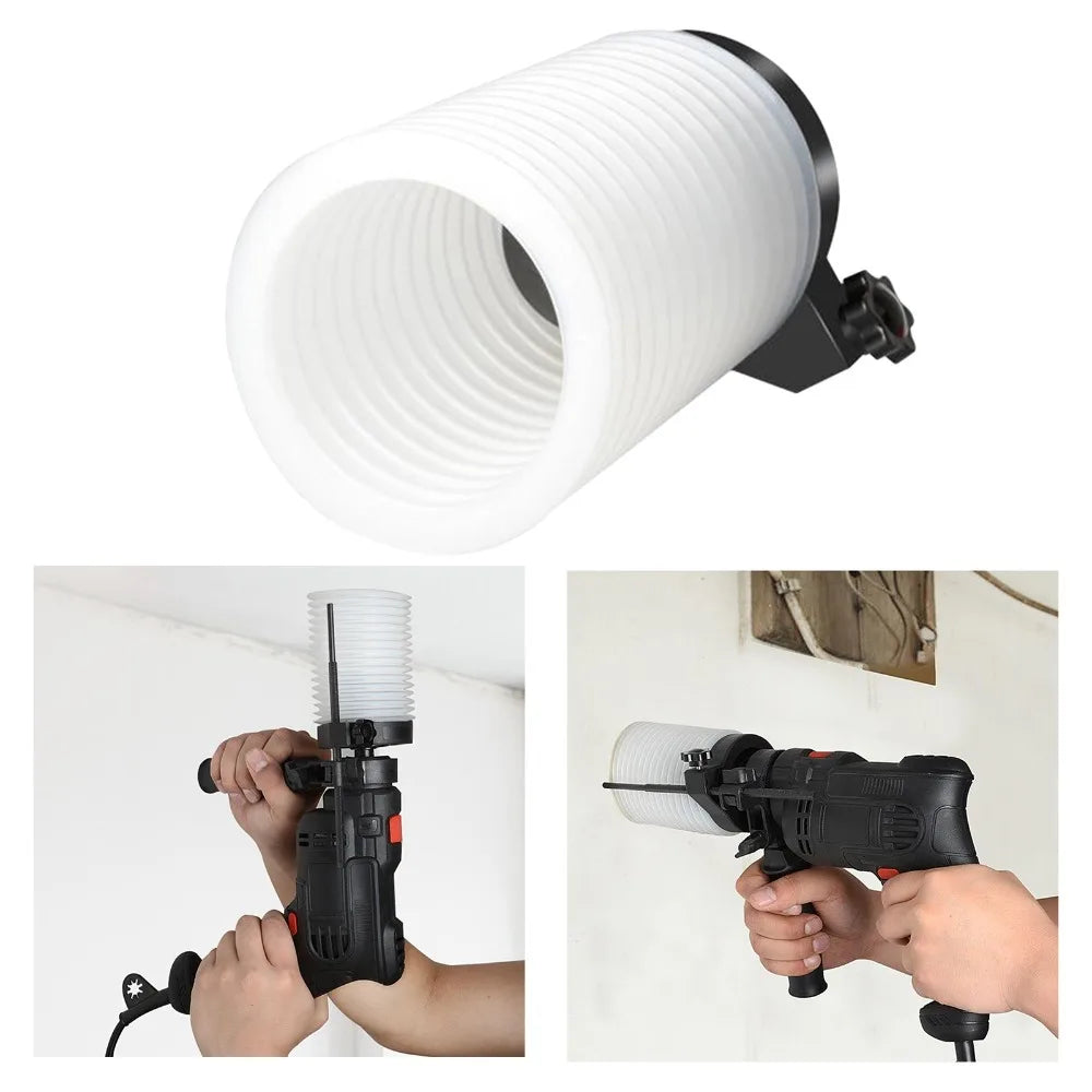 Portable Drill Dust Collector Cover with Rubber Catch Bowl for Rotary Hammer and Electric Drill