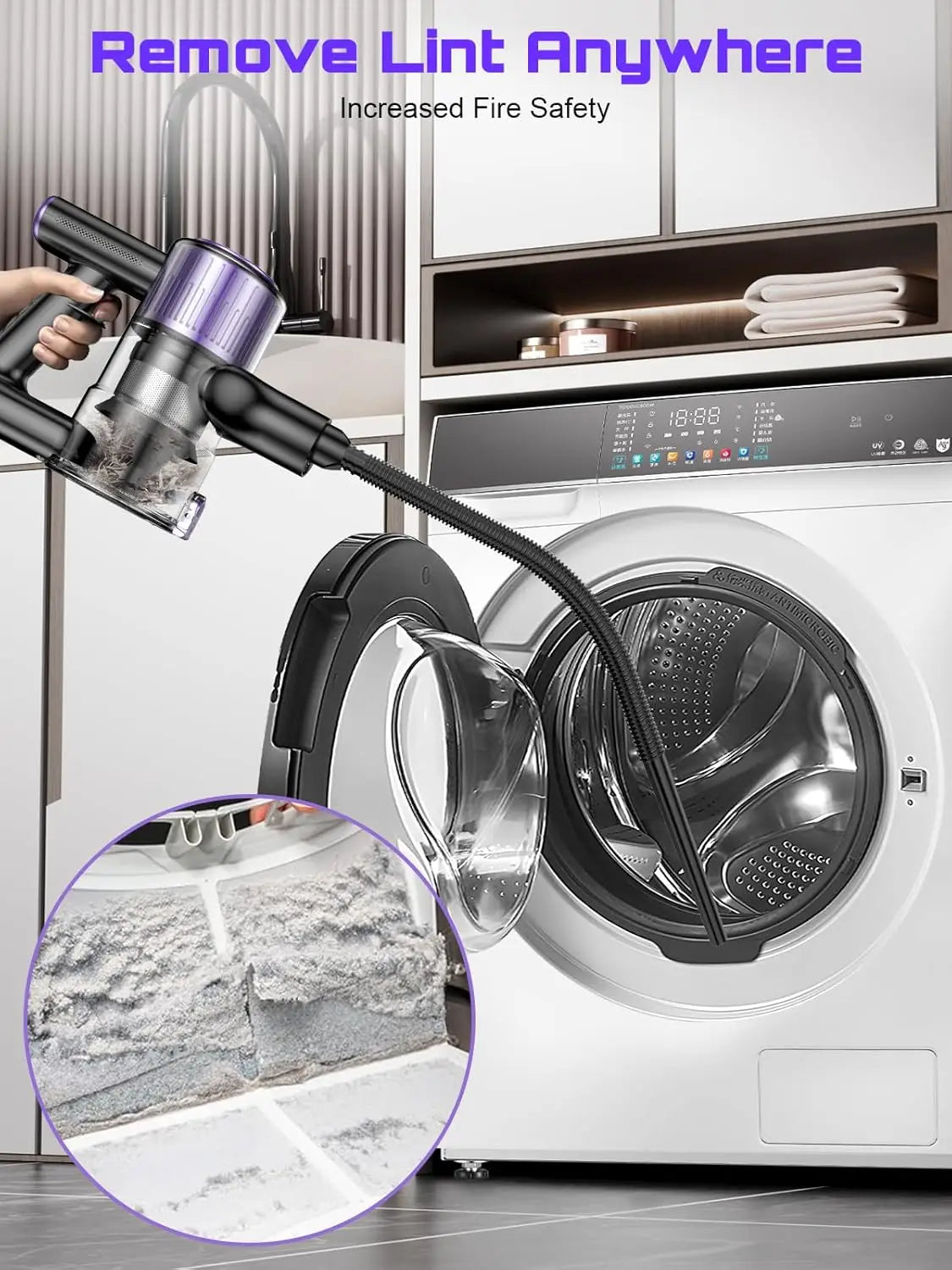 Portable Cordless Vacuum Cleaner 10-in-1 Lightweight Bagless Vacuum for Home Carpet Car Cleaner