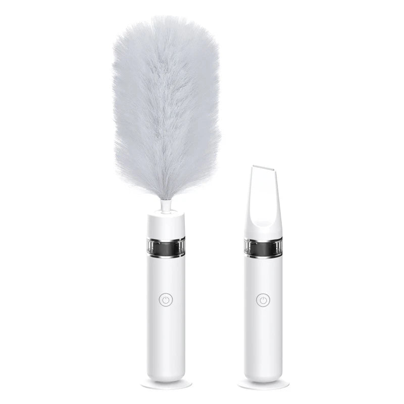 Cordless Electric Spin Feather Duster 3-in-1 Rotating Cleaning Brush with Extension Rod USB Rechargeable
