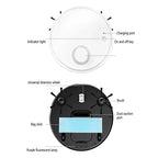 Smart 3-in-1 Robot Vacuum Cleaner with Wet and Dry Mopping Ultra Slim Cordless Floor Cleaning Robot