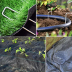 Landscape Staples 100 Pack Heavy Duty Galvanized 15cm 11 Gauge Garden Ground Pins with Gaskets