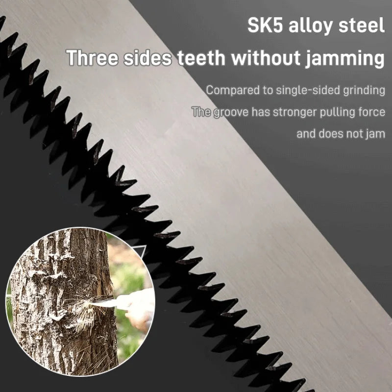 Portable 16inch Folding Pruning Saw for Garden Wood Cutting with Locking Blade Design