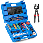 26-Piece Quick Disconnect Tool Set with Fuel and AC Line Pliers for Vehicle Maintenance
