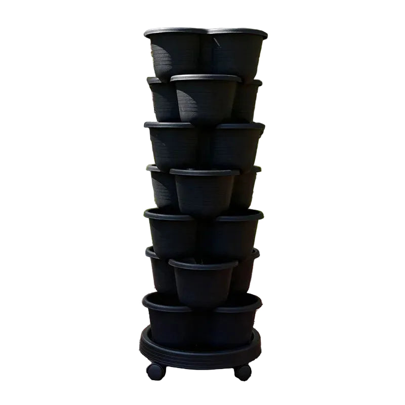 Multi-Layer Strawberry Plant Pot Vertical Planter Space Saving Plastic Flower Pot for Balcony Garden