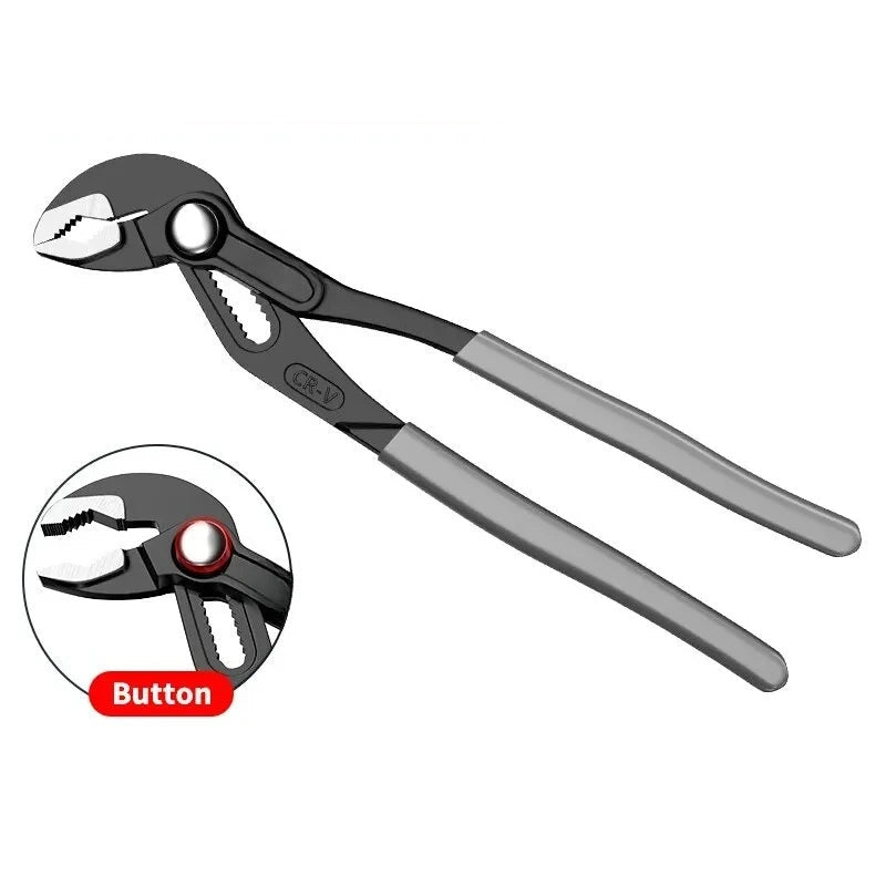 Heavy Duty Quick-Release Water Pump Pliers Adjustable Pipe Wrench Plumbing Hand Tool