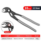 Heavy Duty Quick-Release Water Pump Pliers Adjustable Pipe Wrench Plumbing Hand Tool