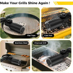 Cordless Electric Grill Brush 2-in-1 Rechargeable BBQ Cleaner with Rotating Scrubber