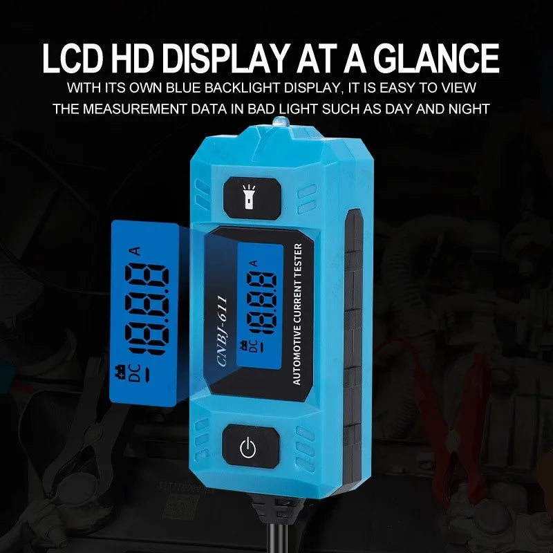 Portable Car Fuse Current and Leakage Tester with LCD Display Automotive Electrical Diagnostic Tool
