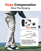 Waterproof Rechargeable Golf Distance Rangefinder with Magnetic Mount 7x Magnification 1200 Yard Range