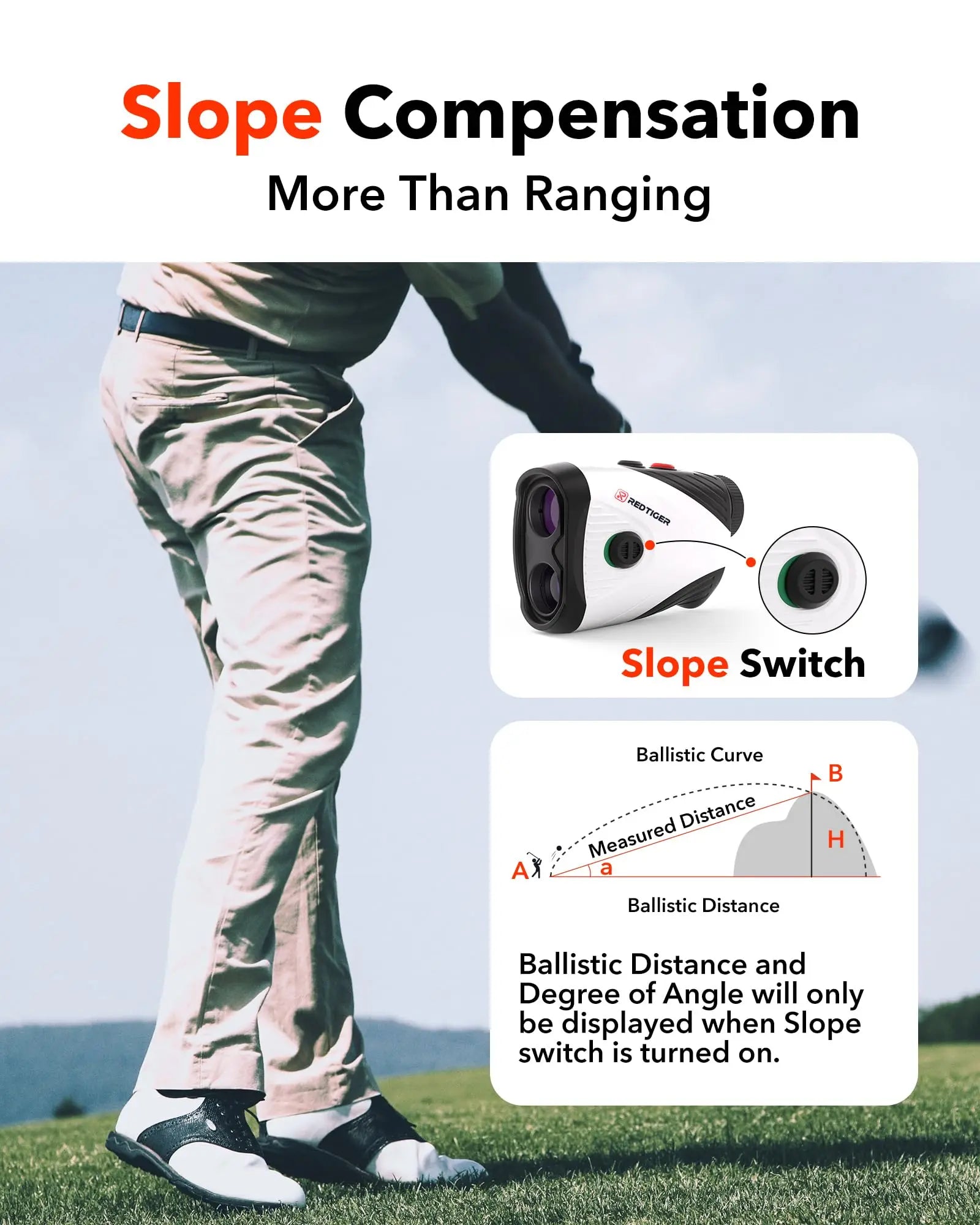 Waterproof Rechargeable Golf Distance Rangefinder with Magnetic Mount 7x Magnification 1200 Yard Range