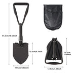 Portable Folding Camping Shovel with Carry Bag Multifunction Outdoor Spade Tool