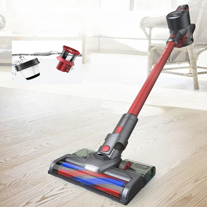 2-in-1 Cordless Wet Dry Vacuum Cleaner with Water Tank Portable Stick Handheld Cleaner for Home Floors Carpet