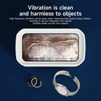 Portable Ultrasonic Cleaner 650ml 18W High Frequency Cleaning Machine for Glasses and Jewelry
