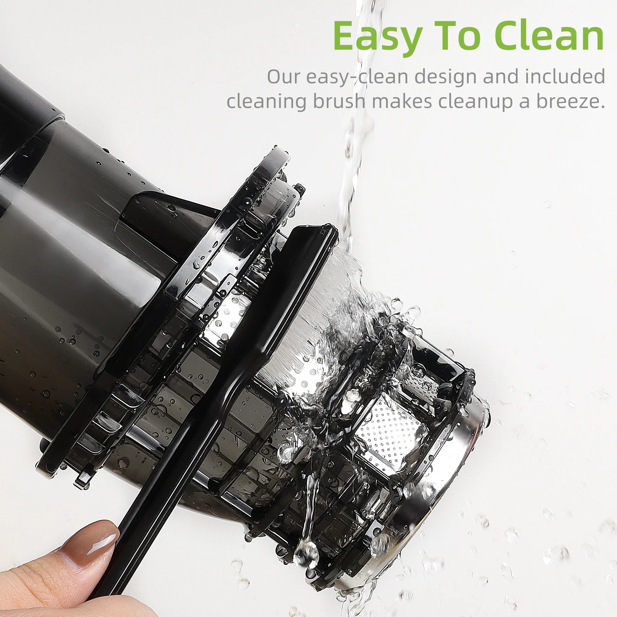 Portable Slow Masticating Juicer 200W with 78mm Wide Feed Chute for Fruit and Vegetable Juice