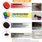 31 Piece Drill Cleaning Brush Attachment Set with Scouring Pads, Sponge Pads & 15cm Extension Shaft