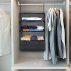 Portable Hanging Travel Storage Organizer with Compartments for Clothes and Accessories