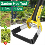 Stainless Steel Stirrup Garden Hoe with Long Handle Push Pull Weeding Tool for Garden Lawn Yard