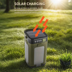 2-in-1 Foldable Camping Lantern and Power Bank Rechargeable LED Light with Handle for Hiking