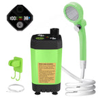Rechargeable Outdoor Camping Shower Kit with Digital Display Adjustable Spray and 6000mAh Battery