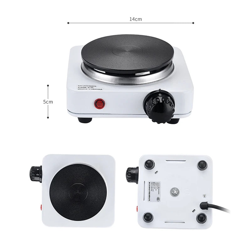 Portable Electric Hot Plate 500W Mini Countertop Cooking Stove with Adjustable Heat Control